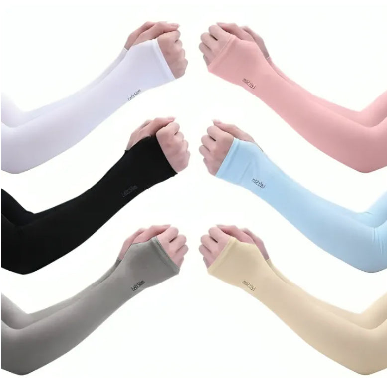 3 Pair Thumb Hole Arm Sleeves for Girls boys Women & Islamic Hijab Wearers UV Protection & Moisture Wicking Perfect for Cycling Running Golf & Outdoor Sports