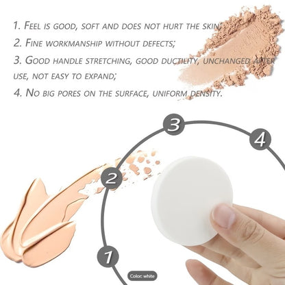 Round Makeup Sponges – Dual Use Wet & Dry Foundation Sponge