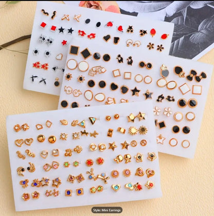 Daily Wear Assorted Minimalist Heart & Flower Earrings for Women, Girls, and Teens