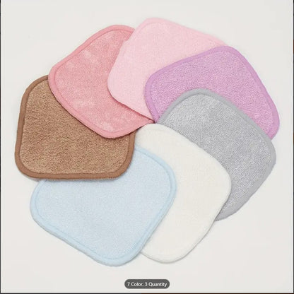 12 PCS Square Makeup Remover Towel Set | Reusable & Machine Washable Facial Cloths for All Skin Types