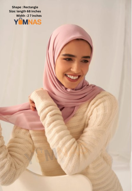 PETAL ROSE Luxury Chiffon Hijab for Women & Girls – Lightweight, Elegant, Non-Slip Georgette Scarf | Free Gift Included