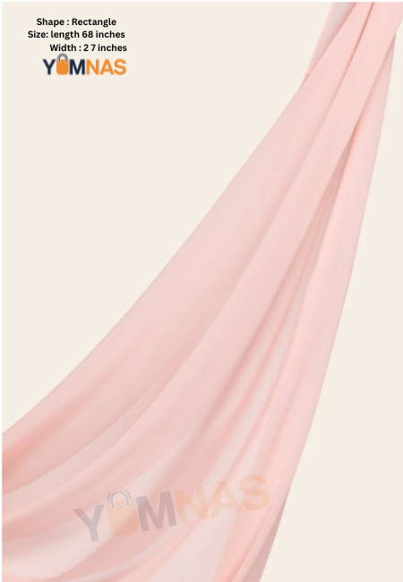 Baby Pink Luxury Chiffon Hijab for Women & Girls