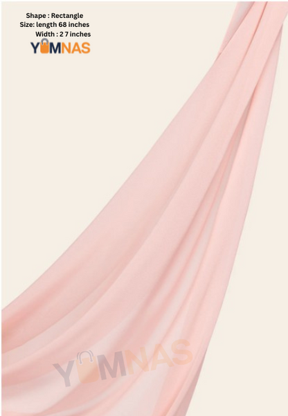Baby Pink Luxury Chiffon Hijab for Women & Girls