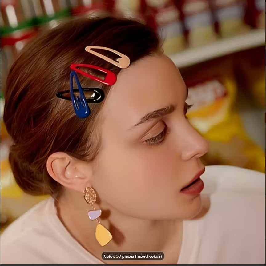 Y2K Candy Color Hair Clips – Multifunctional Retro Hair Accessories for Women & Girls