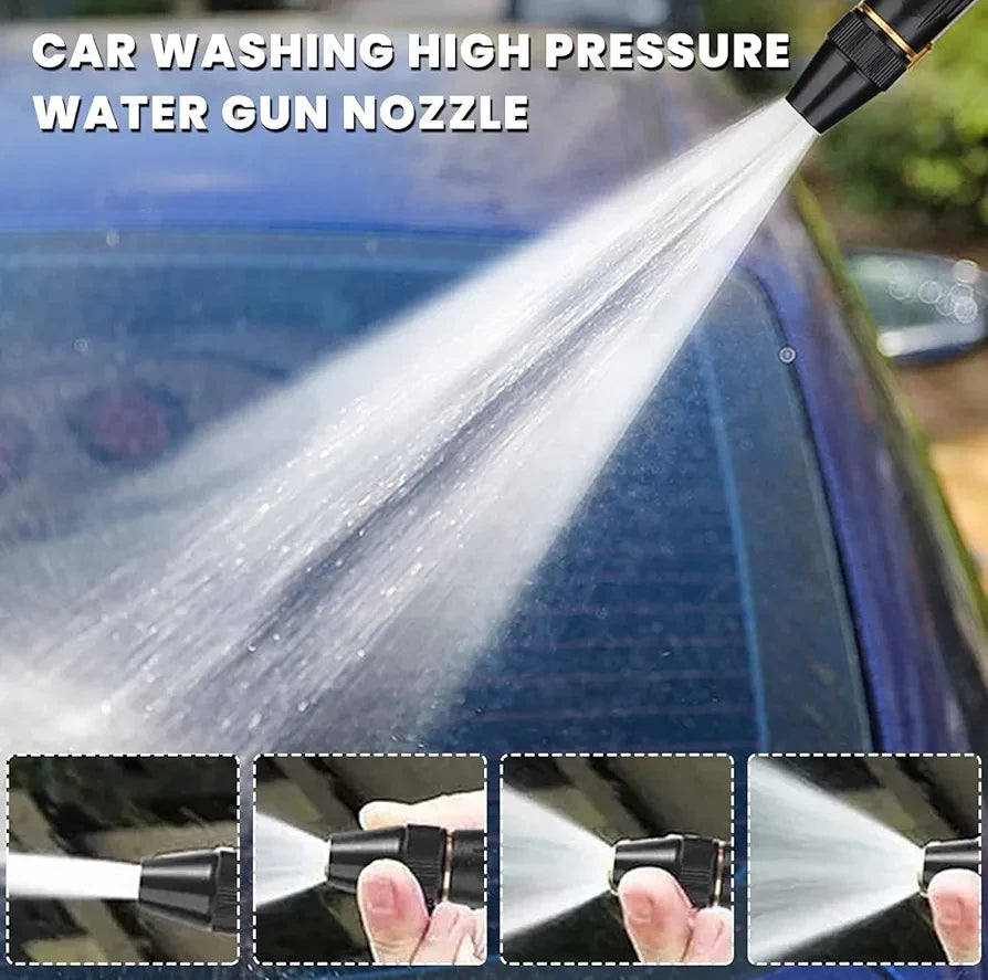 High Pressure Water Spray Nozzle Power Washer Spray Gun for Car Wash, Garden, Lawn Watering | Adjustable Multi Spray Modes Hose Pipe Water Gun Irrigation Tool Plastic