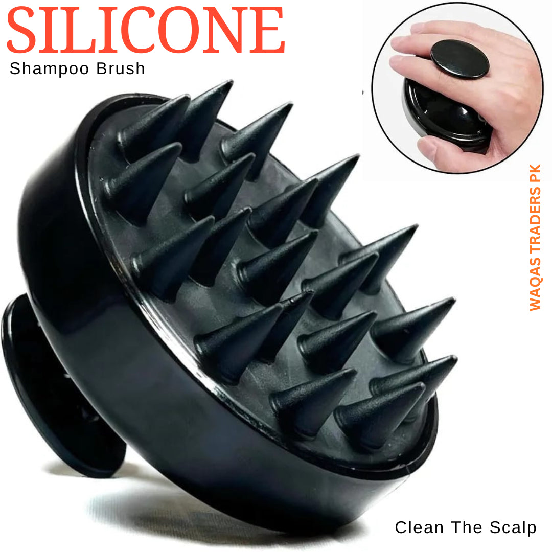 Silicone Scalp Massager Shampoo Brush | Hair Scrubber for Dandruff Removal & Deep Scalp Exfoliation (Random Color)