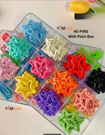 4 Pcs Colorful Star BB Hair Clips for Girls