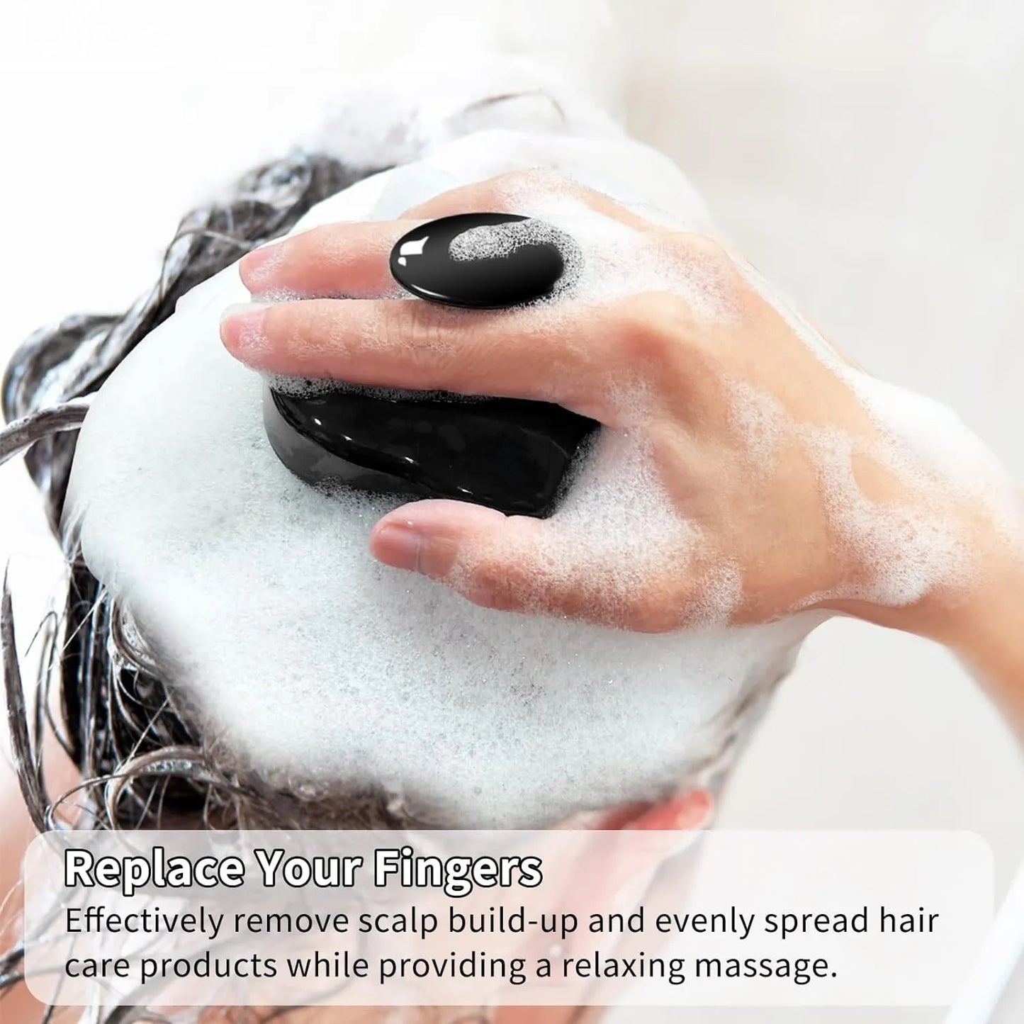 Silicone Scalp Massager Shampoo Brush | Hair Scrubber for Dandruff Removal & Deep Scalp Exfoliation (Random Color)