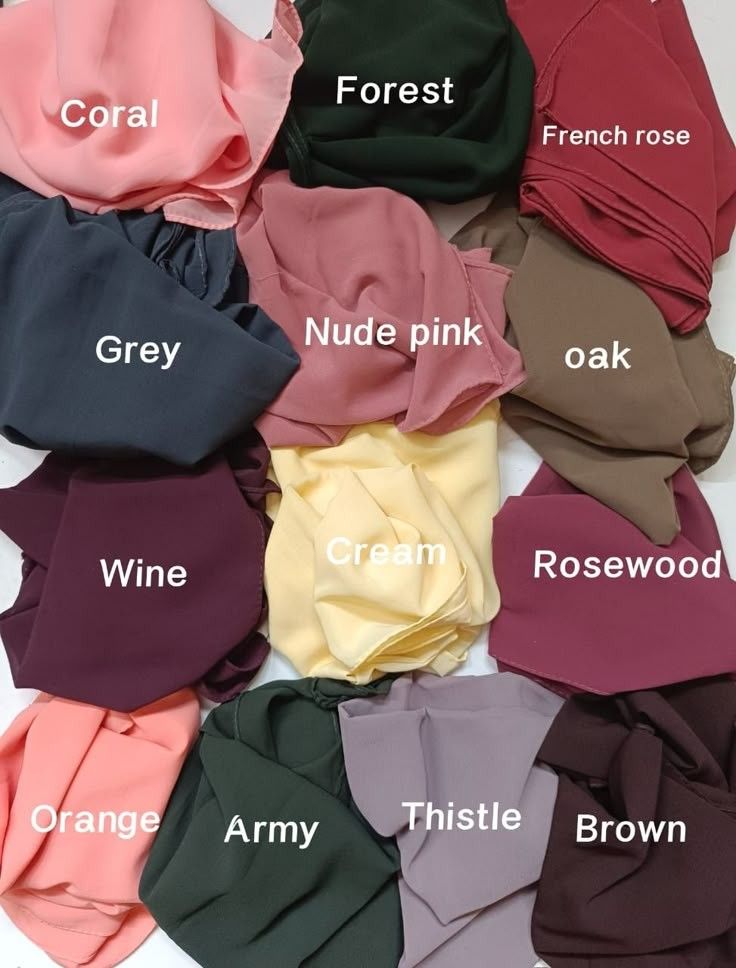 8 Random Luxury Chiffon Hijab for Women & Girls