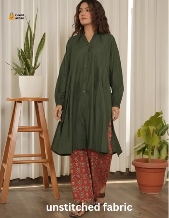 2 Pc Unstitched Fabric Lawn cotton for Women & Girls