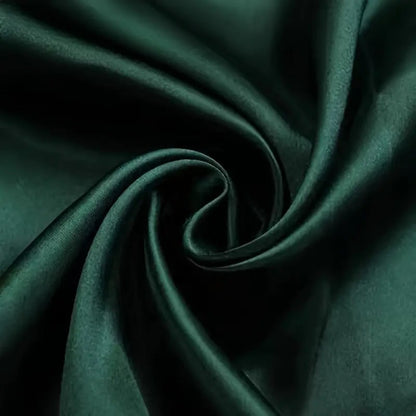 Bottle green Unstitched 2 Piece Plain Imported Korean Silk Shirt & Trouser Set for Women