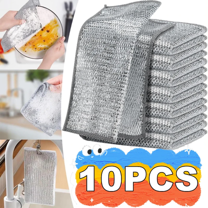 Magic Dishcloth – Metal Wire Cleaning Cloth for Kitchen, Pots & Silver Dish Washing