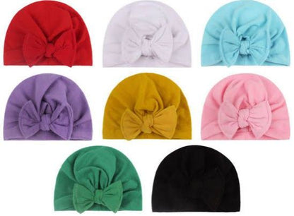 Pack of 4 Baby Girl Turban Caps