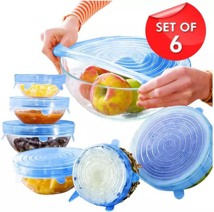 6 PCS Universal Food Silicone Stretch Lids