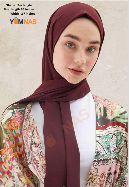 YUMNAS Luxury Chiffon Hijab for Women & Girls – Lightweight, Elegant, Non-Slip Georgette Scarf | Free Gift Included