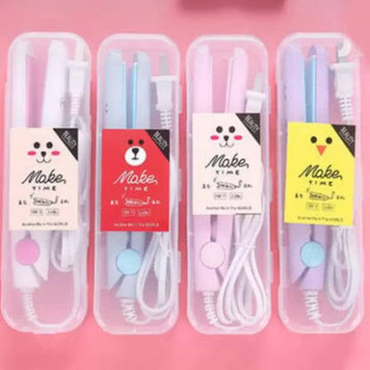 Mini Hair Straightener – Portable Ceramic Hair Straightening Iron | Fast Heating Travel Hair Styler for Women & Girls