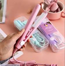 Mini Hair Straightener – Portable Ceramic Hair Straightening Iron | Fast Heating Travel Hair Styler for Women & Girls