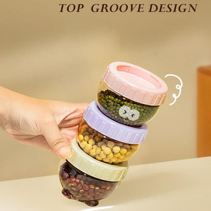 Spice Jars Set | Airtight Grocery Jar for Kitchen Storage | Masala Storage Jar | Kitchen Accessories Jar | Kitchen Jar Storage | Airtight Snack Jar | Transparent Plastic Container Set | Kitchen Organizers | Grocery Jars for Pulses, Spices & More
