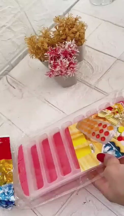 Silicone Ice Cube Tray Mold 10 Grid Finger Design for Water Bottles and Pudding Molds