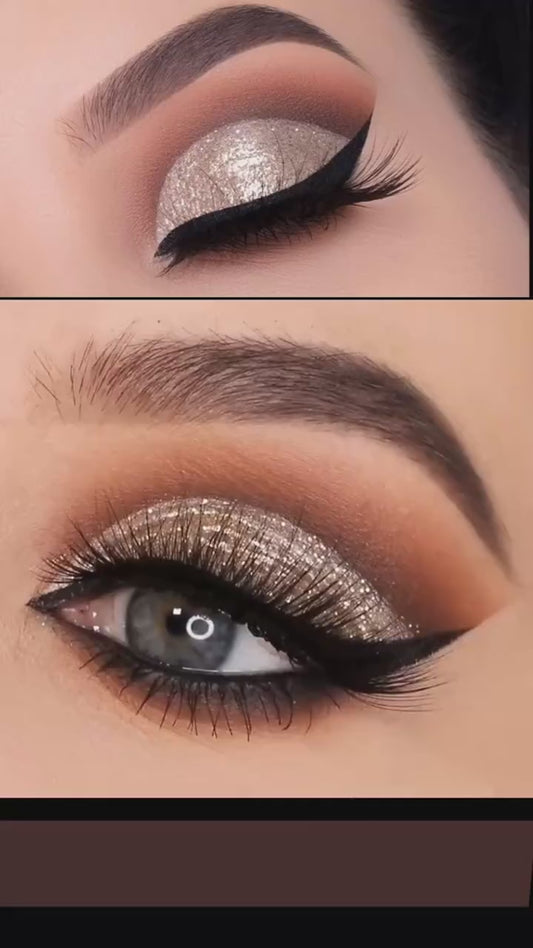 Glitter Eyeshadow Palette | 24 Vibrant Metallic Shades | Waterproof & Long-Lasting Shimmer Powder for Eye Makeup, Nail Art & Shiny Lip Gloss