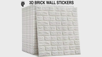 ENDOXI - 3D Brick Wallpaper - Brick Sheet Self Adhesive PE Foam 3D Wallpaper, 3D Wall Sticker for Home, Hotel, Bedroom, Cafe - Waterproof & Textured Design , Pack of Sample piece (35x38cm), 1, 2, 5, or 10 (70x77cm) 3D Wallpaper Sticker | Brick Sheets