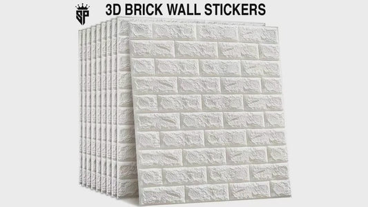 ENDOXI - 3D Brick Wallpaper - Brick Sheet Self Adhesive PE Foam 3D Wallpaper, 3D Wall Sticker for Home, Hotel, Bedroom, Cafe - Waterproof & Textured Design , Pack of Sample piece (35x38cm), 1, 2, 5, or 10 (70x77cm) 3D Wallpaper Sticker | Brick Sheets